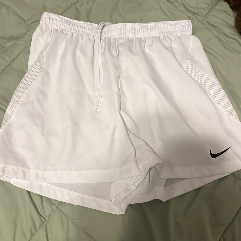 White Nike Running Shorts